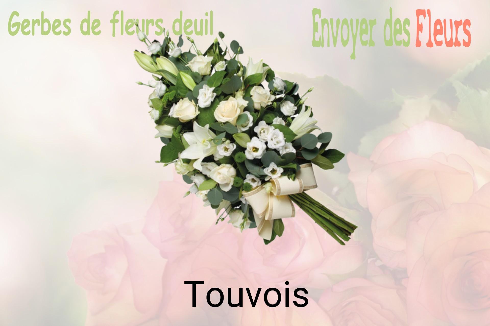 Gerbe de fleurs de deuil livrée à Touvois